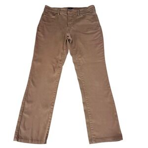 NYDJ Sheri Slim Khaki Straight Leg Pants Minimalist Stretch Streetwear Retro 10